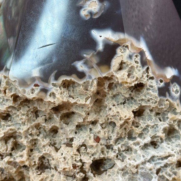 Sugar Druzy Agate Diamond Power Point Tower Geode Crystal - Picture 5 of 8